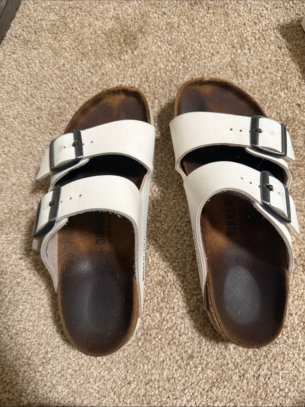 White Arizona Birkenstocks